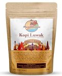 Monkey Business Coffee - Wild Kopi Luwak Coffee Whole Beans - Ethically Sourced - 250 Grams (8.8oz) (Other Weights & Bean Types Available) - Produce of Indonesia