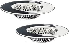 Seatery 2PCS Bathtub Drain Strainers, Shower Drain Hair Catcher, Stainless Steel Drain Cover Basket for Bathroom Laundry Floor Drain, Fit for 1.75"-3.0" Drain Hole