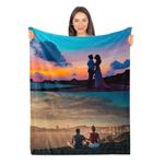 Personalised Blanket for Adults, Custom Photo Blankets with Personalised Designs, Personalized Photo Gifts for Women, Men, Babies, Kids, Pets, and Family