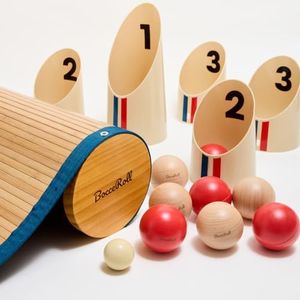 BocceRoll Yard Game – Modern Bocce Ball Set with Ramp & Targets | Portable BocceRoll Lawn Game for Backyard & Beach | Premium Wooden Bocce Game for Family & Party Play