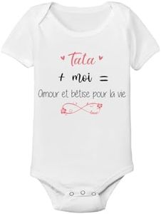 Lalasol Body Bébé Garçon ou Fille Tata Et Moi Idée Cadeau Naissance Fille ou Garçon Noël Anniversaire