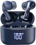 TOZO T20 Wireless Earbuds Bluetooth Headphones 48.5 Hrs Playtime with LED Digital Display, IPX8 Waterproof, Dual Mic Call Noise Cancelling 10mm Broad Range Speakers with Wireless Charging Case Blue