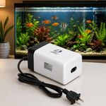 Foodie Puppies 4W Dual Outlet Aquarium Air Pump (CT-202) | Quiet Oxygen Pump for Fish Tanks | Energy-Efficient Aerator for Freshwater & Saltwater Aquariums