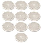 Konrado-Garden 10 Pack Round Front Reflector for Trailers Caravan Boat Fence Gate Posts Reflectors Safety Reflective (White)