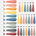 30 Pcs Motivational Silicone Keychain Employee Appreciation Gift Thank You Key Ring Inspirational Quote Keychains Staff Appreciation Gifts for Business Office Prizes Back to School Party Favors