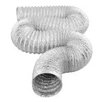 Imperial FX0501 Flexible Aluminum Foil Clothes Dryer Transition Duct Vent Hose, 4-in x 50-ft, Silver