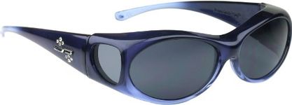 Fitovers Eyewear Aurora Sunglasses with Swarovski Elements on Temples (Sapphire, PDX Grey)