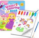 ZMLM Paint with Water Coloring Books for Toddlers - Mess Free Painting Activity for Kids - Arts & Crafts Gift Toy for Boy Girl Ages 4 5 6 7 8 - Birthday Christmas Easter Stocking Stuffers, Princess