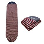 UPSURF 7'/7'6"/8'/8'6"/9'/10'Surfnoard Sock Cover-Long Board Sock Cover Light Protective Bag for Your Surf Board (Black+White+Red, 7'6'')