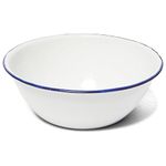 Highlander 17cm Enamel Bowl Camping Cooking Eating, White, One Size