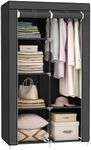 SONGMICS Portable Closet, Clothes Storage Organizer with 6 Shelves, 1 Clothes Hanging Rail, Non-Woven Fabric Closet, Metal Frame, 34.6 x 17.7 x 66.1 Inches, Black URYG84BK