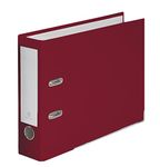 Bindertek 2-Ring 3-Inch Premium Linen Textured Top File Binder, for Top-Punched Paper, Red (TFN-BR)