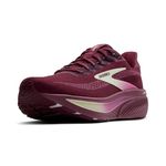 Brooks Women’s Ghost 17 Neutral Running Shoe, Burgundy/Pink/Green, 7
