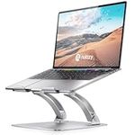 NULAXY Adjustable Laptop Stand, Aluminum Foldable Laptop Riser with Heat-Vent, Ergonomic Portable Computer Stand Compatible with 10-17" Up to 22 Lbs Laptops, MacBook, Dell, HP, Samsung (Silver)