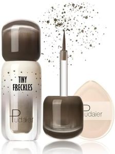 Pudaier Freckle Pen - Waterproof Faux Freckle Stamp With a Silicone Puff, Liquid Freckle Natural-Looking Freckle Makeup, Long-Lasting Magic Fake Freckles Marker for Sunkissed Makeup, 04 Ash Chestnut