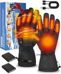 Zumhigh 2025 Heated Gloves for Men & Women, Waterproof Windproof Rechargeable Electric Gloves with 3 Heat Levels for Skiing, Motorcycle, Cycling, and Outdoor Winter Gifts (XL)