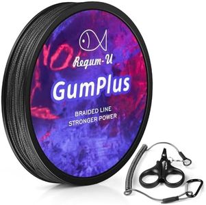GumPlus 8X Stealth Braided Fishing Line 150 Yards / 120 LB Abrasion Resistant Superline Zero Stretch & Smaller Diameter Confuse & Catch Big Fish Better in Saltwater & Freshwater (Black)