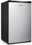 Midea WHS-160RSS1 Single Reversible Compact Refrigerator, 4.4 Cubic Feet, Stainless Steel