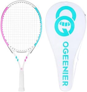 OGEENIER Kids Tennis Racket 23 Inch, Lightweight Aluminum Tennis Racquet for Junior Boys & Girls Beginner with Tennis Bag