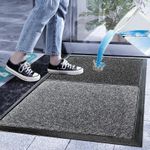 SINOPED Outdoor Doormats,Outdoor Mat, Outdoor Rug, Shoe Disinfection Mat, Shoe Sanitizing Mat, Footbath Mat, Shoe Soles Disinfecting Mat, Sanitizing Footbath Mat Grey Wet Dry Shoe Rug