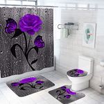 Bathroom Rug And Curtain Sets