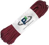 PARACORD PLANET Nylon Mil Spec Parachute 550 Cord Type III 7 Strand Paracord Over 200 Colors 10'-1000' Choices, Burgundy, 100 Feet