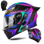 Bluetooth Modular Motorcycle Helmet DOT Certified Flip Up Full Face Integrated Anti-Fog Dual Mask Helmet Street Motorcycle Helmet Built-in Dual Speaker Microphone for Adults, Men & Women (A,X-Large)