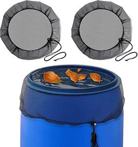 mohito 2PCS Red para Barril de Lluvia,95CM Red Protectora para Barril de Lluvia con Cuerda de tracción,Tapa para Barril de Lluvia para Polvo y Hojas Que Caen