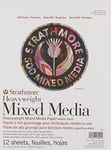Strathmore 500 Series Heavyweight Mixed Media Pad 9"X12"-12 Sheets -62584900, White, 9x12