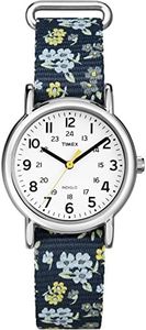 Timex Women's Weekender 31mm Watch, Blue Floral, N/A, Weekender 31mm