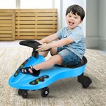 StarAndDaisy Swing Car for Kids/Kids Ride Ons/Push Twister Car with Music, Light & 360° Steering - Safe, Durable, and Fun Wiggle Car for Toddlers and Childrens (Blue)