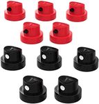 AUPROTEC Spray Head Set Replacement Spray Heads 10 Pieces Spray Caps Kit 5x Spot Spray Head Black/White + 5x Fan Spray Head Red/Black