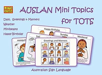 AUSLAN MINI TOPICS FOR TOTS: Days, Greetings & Manners, Weather, Minibeasts, Happy Birthday: Australian sign Language (LET'S SIGN)