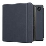 kwmobile Case Compatible with Kobo Libra Colour Case - Cover for eReader with Magnetic Closure - Dark Blue