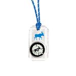 Sun Company Wildlife Compass for Kids - Children's Compasses for Camping, Hiking, and Exploring | Break-Away Neon Lanyard (Blue Moose)