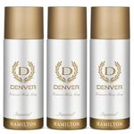 DENVER Hamilton Imperial Deo (Pack of 3) - 165ML Each | Long Lasting Deodorant Body Spray for Men