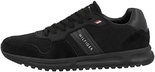 Tommy Hilfiger Men's Modern Corporate Mixed Runner, Black, EU 44/US 11