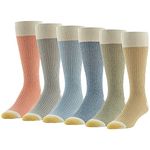 Gold Toe Men's Stanton Crew Socks, Multipairs, Burlap Assorted (6-Pairs), Large (Pack of 6)