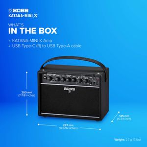 BOSS Katana-Mini X 10W Guitar Amplifier – Portable Practice Amp