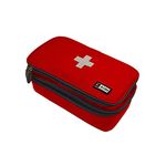 AHM Emergency First Aid Bag Organizer, Portable Survival kit Empty Case for Home Outdoor Travel Rescue, Nurse Bag, Medical Bag Clinical Bag with Inner Dividers - (Maroon)