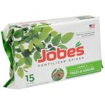 Jobe’s Tree Fertilizer Spikes, 16-4-4 Time Release Fertilizer for All Shrubs & Trees, 15 Spikes per Package