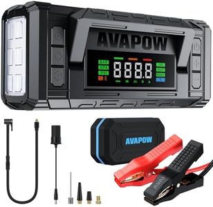 AVAPOW Jump Starter with Air Compressor, 8000A 150PSI Car Battery Booster Portable with 4" HD Display, PD 30W Two-Way Fast Charge, 12V Jump Box for All Gas/10L Diesel with Auto-Shutoff Tire Inflator