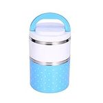 Yosoo Container Bento Box, Soup Thermos Food Jar, conteners lunch 1-3 Layers Stainless Steel Thermal Insulated Lunch Box Bento Food Container With Handle (900ml, Blue)