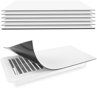 Zipcase 6 Pack Strong Magnetic Floor Vent Covers Thick Magnet for Standard Air Registers - for RV, Home HVAC, AC and Furnace Vents, 5.5 inch X 12 inch, 6 Pack, Pure White