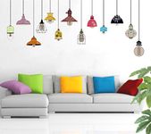 Decal O Decal Hanging Lamps Self Adhesive Wall Sticker (Pack of 4)