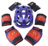Victory-V Cycling/Skating/Roller Skates Protective Set Guard Kit for Kids (5-12 yrs) (Blue,Red)
