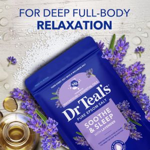 Dr Teal’s Epsom Salt Lavender, 3lb (1.36kg) – Relaxing Bath Soak