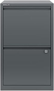 Bisley Filing Cabinet, Metal, Anthracite Grey, One Size, FFPFA2