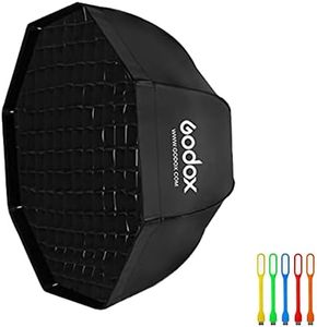 Godox 37" / 95cm Umbrella Octagon Softbox Reflector with Honeycomb Grid and Carrying Bag for Studio Flash Speedlight, Portrait and Product Photography with USB Light