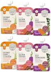 Serenity Kids 7+ Months World Explorers Baby Food Pouches Puree Made With Ethically Sourced Meats & Organic Veggies | 3.5 Ounce BPA-Free Pouch | World Explorers Intro Pack | 6 Count